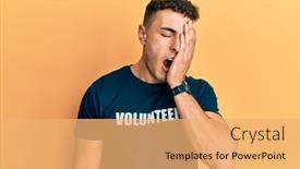  Presentation with face pain - Amazing presentation theme having hispanic-young-man-wearing-volunteer backdrop and a yellow colored foreground