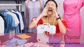  Presentation with sewing machine - 