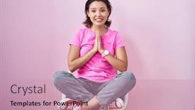  Presentation with forgiveness - Theme featuring hispanic-young-woman-sitting background and a coral colored foreground