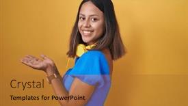  Presentation with woman hands open - 