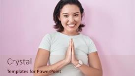  Presentation with forgiveness - Theme having hispanic-young-woman-standing-over background and a coral colored foreground