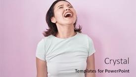  Presentation with woman praying over bible - Slides enhanced with hispanic-young-woman-standing-over background and a lemonade colored foreground