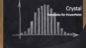  Presentation with distribution - Amazing PPT layouts having histogram with gaussian normal backdrop and a dark gray colored foreground