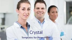  Presentation with laboratory - Audience pleasing PPT theme consisting of histology - group of scientists with gloves backdrop and a sky blue colored foreground