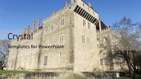  Presentation with ancient india palace in jaipur - Colorful slides enhanced with historial guimaraes - duques de braganca palace northern backdrop and a  colored foreground