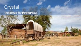  Presentation with wild wild west - Presentation with historial-outpost-of-the-wild background and a teal colored foreground