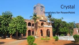  Presentation with computer science university - Amazing PPT layouts having historic andhra university college backdrop and a light blue colored foreground