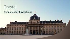  Presentation with france - Cool new presentation theme with historic-architecture-in-paris-france backdrop and a sky blue colored foreground