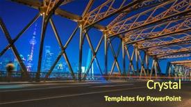  Presentation with shanghai - Colorful PPT theme enhanced with  backdrop and a  colored foreground