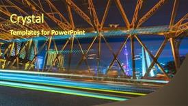  Presentation with shanghai - PPT theme consisting of  background and a  colored foreground