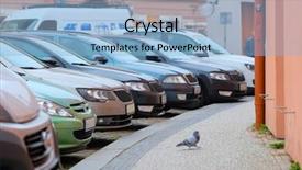  Presentation with czechia - PPT layouts featuring cars parking on a street in an old town of prague czechia background and a light blue colored foreground