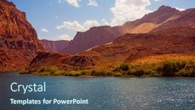  Presentation with boat tourism - Presentation theme having historic-boat-crossing-lee-s background and a ocean colored foreground