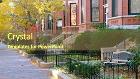  Presentation with bedford stuyvesant brownstones apartment buildings - PPT layouts with historic boston - back bay brownstones background and a coral colored foreground