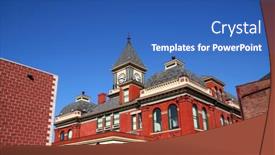  Presentation with building - Cool new presentation with historic-building backdrop and a teal colored foreground