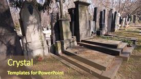  Presentation with czech republic - Cool new PPT theme with historic cemetary olsany in prag backdrop and a  colored foreground