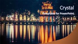  Presentation with turtle - Audience pleasing PPT layouts consisting of historic centre of hanoi backdrop and a navy blue colored foreground