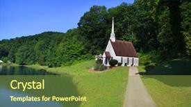  Presentation with virginia - Theme having historic church in west virginia background and a tawny brown colored foreground