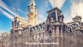  Presentation with philadelphia - Slides featuring historic-city-hall-in-philadelphia background and a  colored foreground