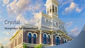  Presentation with kentucky - Slide set consisting of historic-courthouse-of-scott-county background and a light blue colored foreground