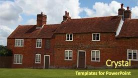  Presentation with 18th century - Presentation theme enhanced with historic english terraced village house background and a  colored foreground