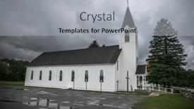  Presentation with catholic - Slide deck featuring historic-holy-cross-catholic-church background and a light gray colored foreground