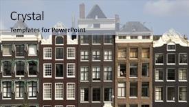  Presentation with amsterdam - Slide deck featuring historic house - amsterdam 9 background and a light blue colored foreground