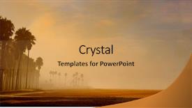  Presentation with los angeles - Presentation theme having historic house - beautiful early morning image background and a yellow colored foreground