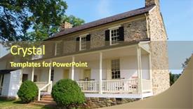  Presentation with hill - Slide deck with historic house on a hill background and a  colored foreground