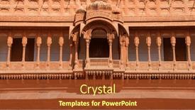  Presentation with india fort - Presentation design featuring historic-junagarh-fort-architecture background and a tawny brown colored foreground