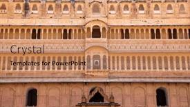  Presentation with pre historic of india - Slide deck consisting of historic-junagarh-fort-architecture background and a coral colored foreground
