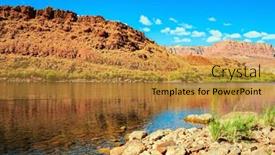  Presentation with water river - Presentation consisting of historic-lees-ferry and a gold colored foreground