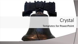  Presentation with philadelphia - Slides enhanced with historic liberty bell at independence background and a white colored foreground