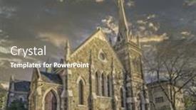  Presentation with methodist church - Cool new PPT theme with historic-methodist-church-year-1900 backdrop and a gray colored foreground