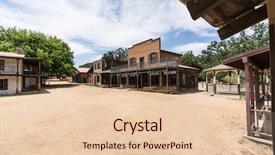  Presentation with ranch - Beautiful slides featuring historic movie set buildings owned backdrop and a lemonade colored foreground