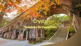  Presentation with kyoto - PPT layouts having historic nanzenji temple aqueduct background and a tawny brown colored foreground
