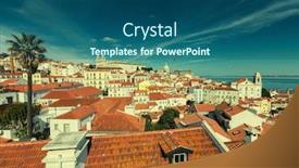  Presentation with old - Audience pleasing PPT layouts consisting of historic-old-district-alfama backdrop and a ocean colored foreground