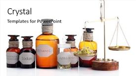  Presentation with old fashioned - PPT theme featuring historic old pharmacy bottles background and a white colored foreground
