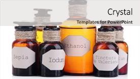  Presentation with pharmacy - Presentation theme enhanced with historic old pharmacy bottles background and a light gray colored foreground