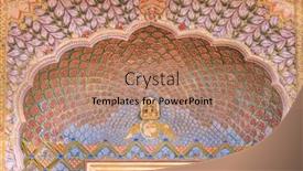  Presentation with city india - Presentation consisting of historic-ornate-door-architecture background and a coral colored foreground