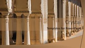  Presentation with old india - Audience pleasing slides consisting of historic-paigah-tombs-in-old backdrop and a coral colored foreground