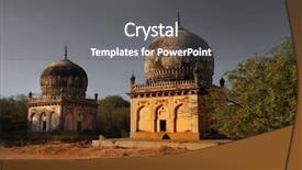  Presentation with indian historic places - Presentation theme featuring historic quli qutb shahi tombs background and a dark gray colored foreground