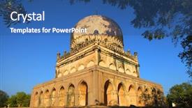  Presentation with india - Colorful theme enhanced with historic quli qutbshahi tombs backdrop and a ocean colored foreground
