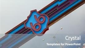  Presentation with albuquerque - Beautiful presentation theme featuring historic route 66 in albuquerque backdrop and a gray colored foreground