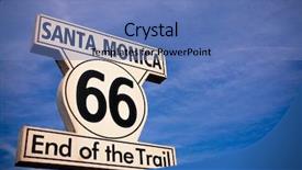  Presentation with catholic history santa maria - PPT theme having historic route 66 santa monica background and a teal colored foreground