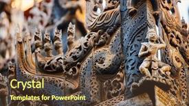  Presentation with monastery - Presentation theme consisting of historic shwenandaw buddhist monastery background and a tawny brown colored foreground