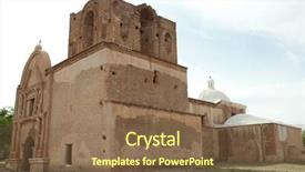  Presentation with mission - Audience pleasing presentation consisting of historic spanish mission ruins at tumac cori national historical park backdrop and a violet colored foreground