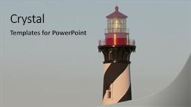  Presentation with florida - PPT theme featuring historic st augustine florida lighthouse background and a  colored foreground