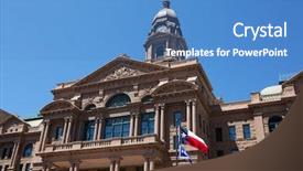  Presentation with fort - Cool new PPT theme with historic tarrant county courthouse fort backdrop and a teal colored foreground