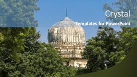  Presentation with india - PPT theme enhanced with historic-tomb-of-mohammad-quli background and a teal colored foreground