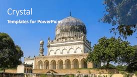  Presentation with india - Presentation theme with historic-tomb-of-mohammad-quli background and a teal colored foreground